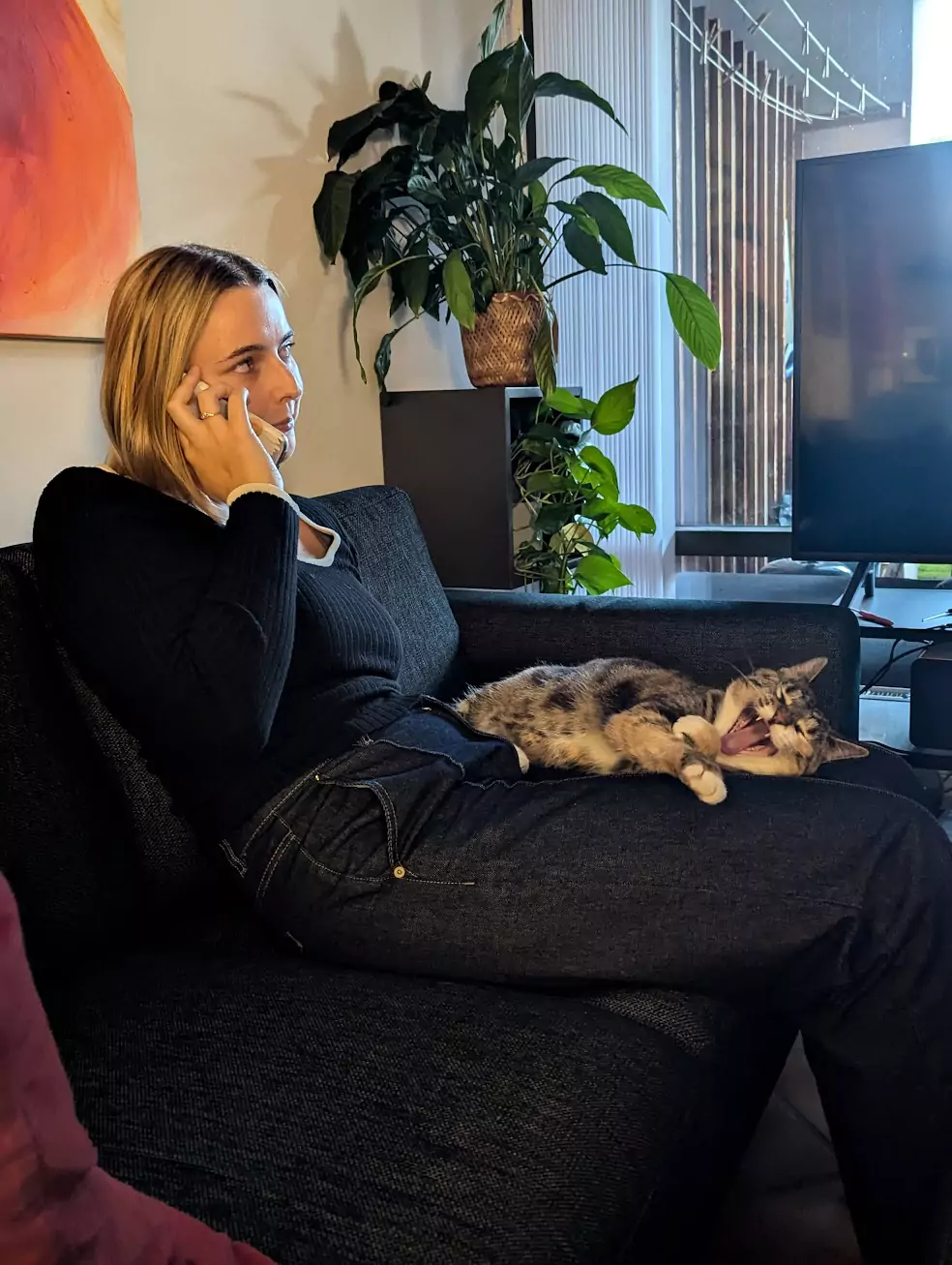 Sofie og baby putter